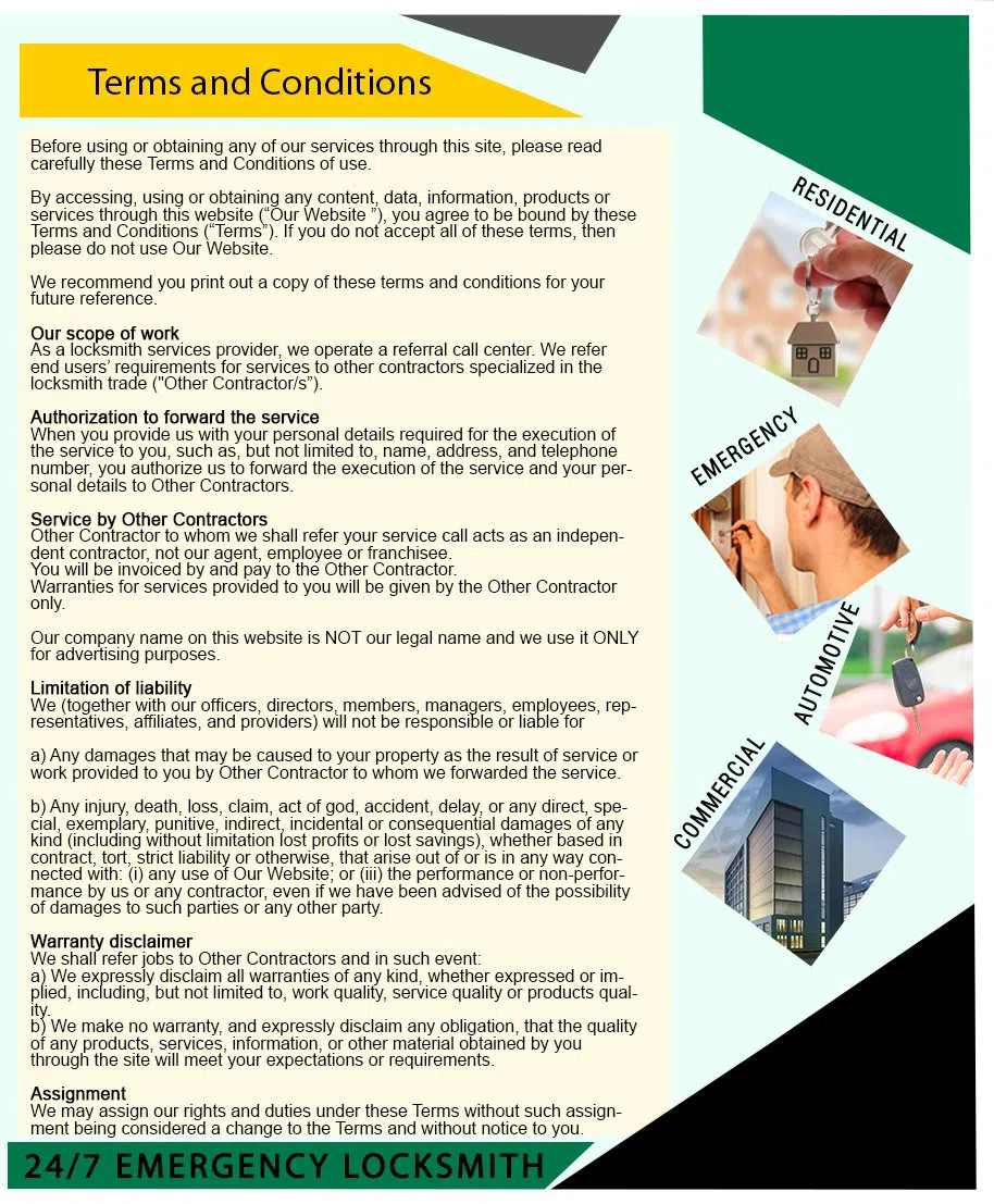 Amber Locksmith Store Cumberland, RI 401-249-9268 - terms-and-condition-68-19mod